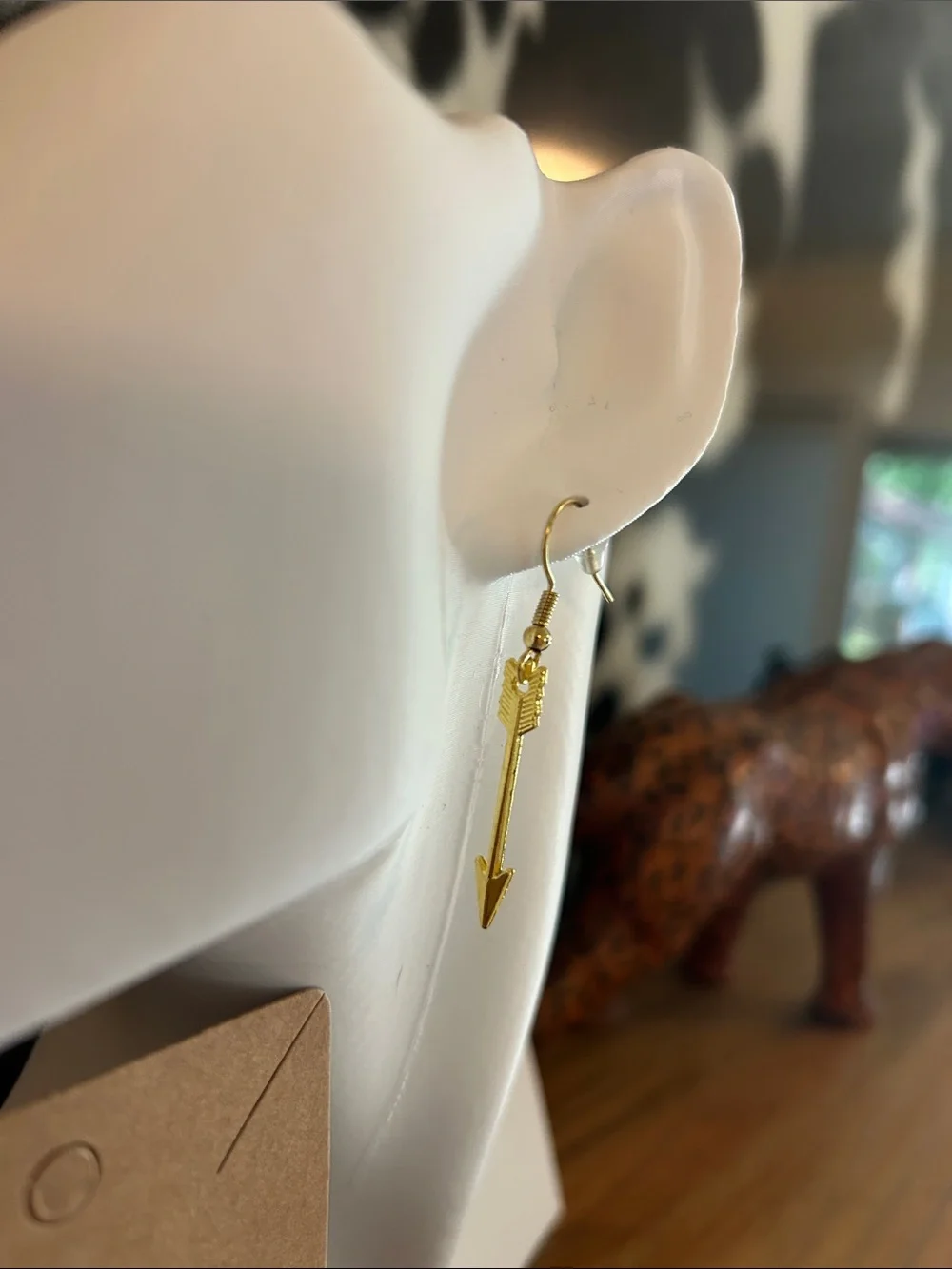 Gold Arrow Drop Earrings (NWOT)